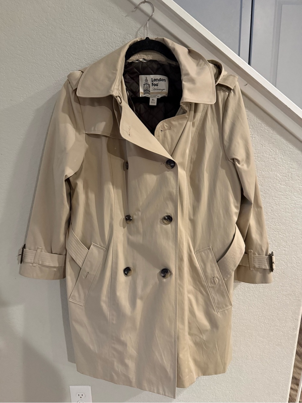 Vintage London Fog Women's Beige Double-Breasted Trench Coat